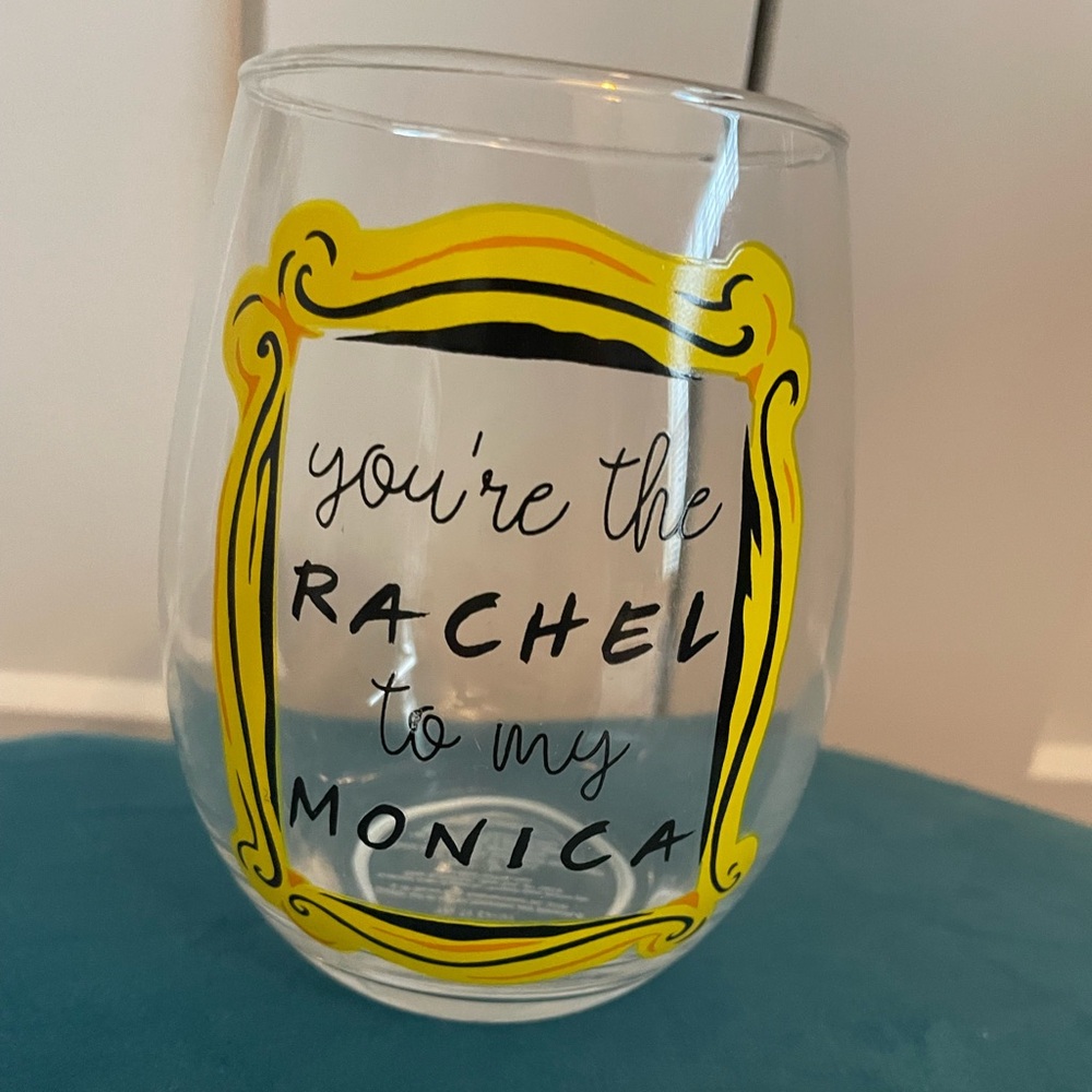 Friends, wine glass, Monica, Rachel, tv series, friends fan, the one with the